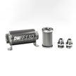 DeatschWerks Stainless Steel 8AN Inline Fuel Filter Housing Kit - 5 Micron, Universal Fit, 110mm