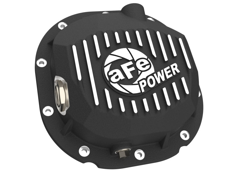 aFe 90-14 Ford F-150 Rear Differential Cover with Machined Fins and Magnetic Drain - Black