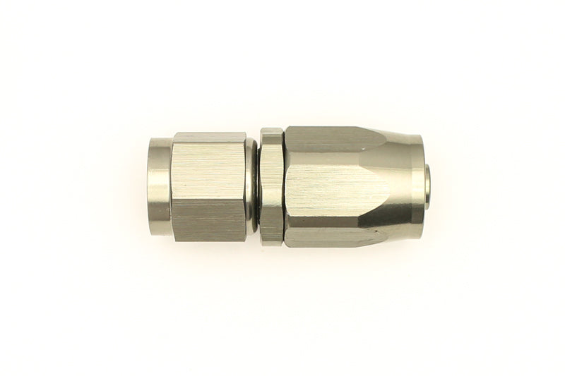 DeatschWerks 6AN Female Swivel Straight Hose End CPE - Anodized DW Titanium