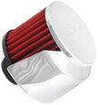 K&N Engineering 62-1516 Chrome Top Crankcase Vent Filter with Deflector Shield and 1-1/4 Inch Flange