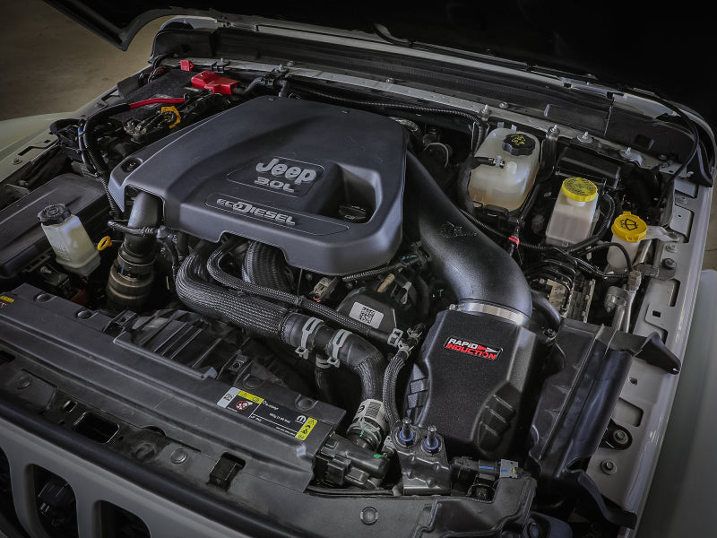 aFe Rapid Induction Cold Air Intake System with Pro DRY S Filter for Jeep Wrangler & Gladiator 20-23 V6-3.0L EcoDiesel