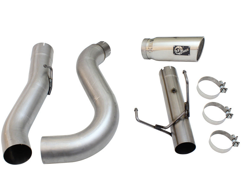 aFe MACHForce XP Large Bore 5-inch DPF-Back Exhaust System for Dodge RAM 13-18 L6-6.7L Diesel | Polished Tip