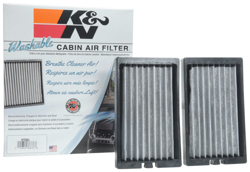 K&N Engineering VF2064 Washable Cabin Air Filter for 2018-2019 Jeep Wrangler JL 2.0L & 3.6L