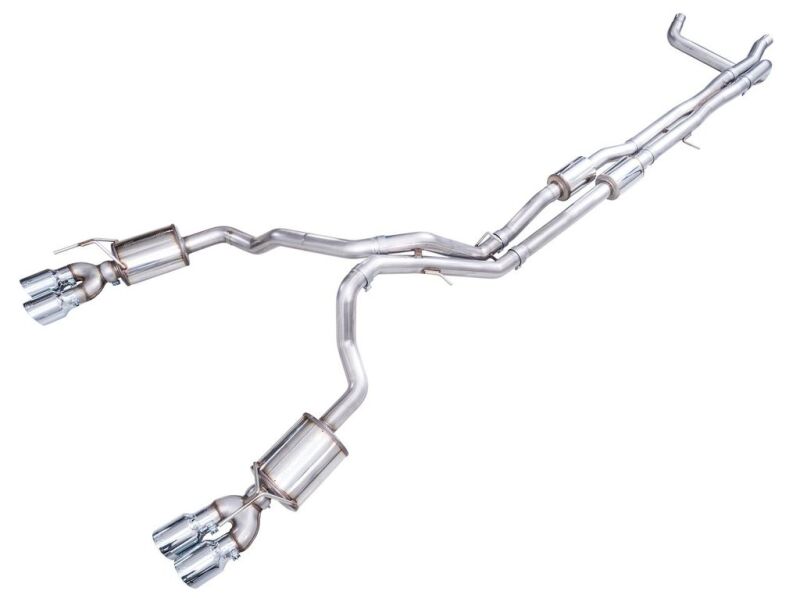 AWE Tuning 2021+ Chevy Suburban / GM Yukon XL 6.2L 0FG Edition Cat Back Exhaust System with Quad Chrome Silver Tips
