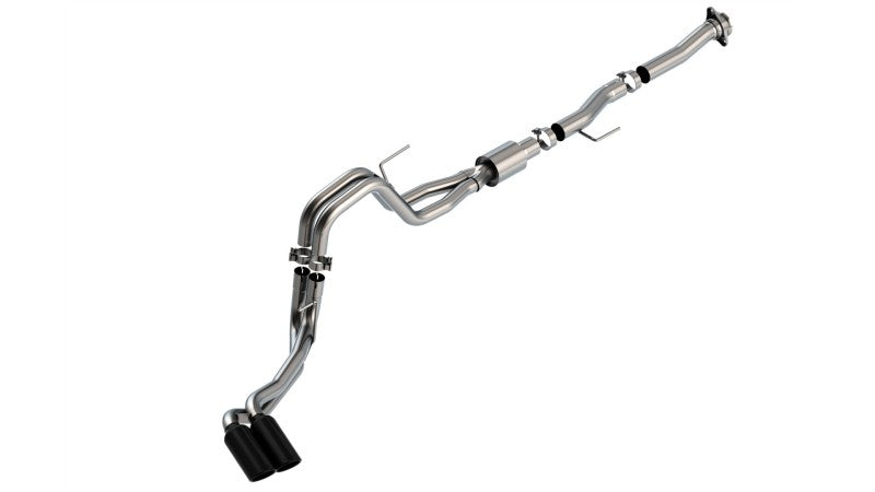 Borla F-150 2021-2025 5.0L V8 ATAK Cat-Back Exhaust System with Black Chrome Tips