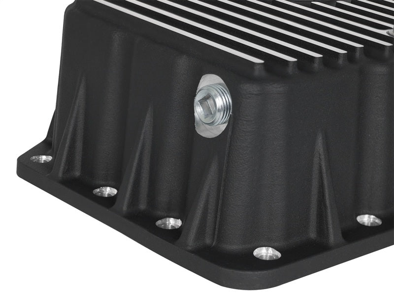 aFe Power Pro Series Engine Oil Pan for Ford Super Duty F-250/F-350 with 6.7L Power Stroke Diesel – Black with Machined Fins