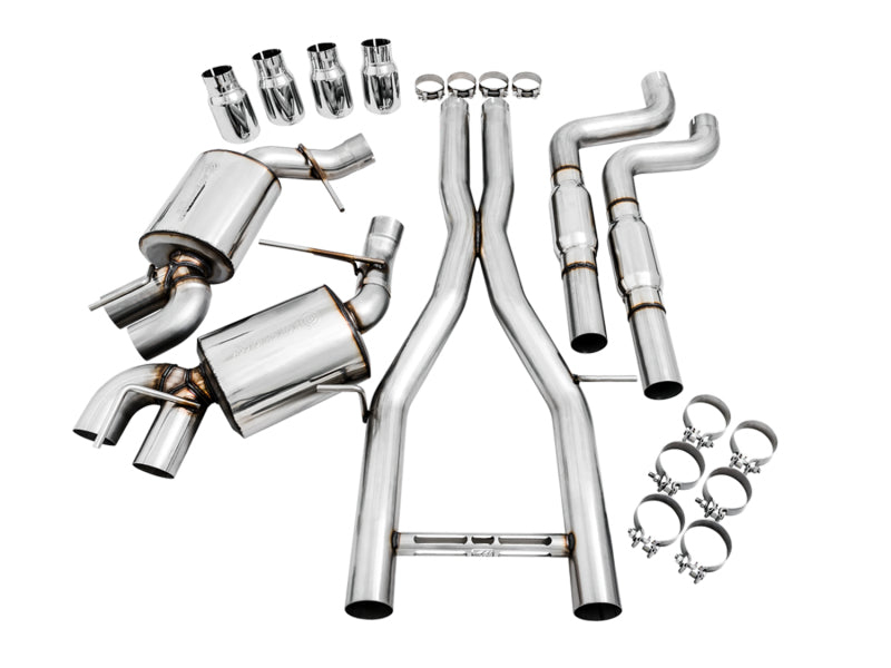 AWE Tuning 16-19 Chevy Camaro SS Touring Edition Cat-Back Exhaust with Quad Chrome Silver Tips