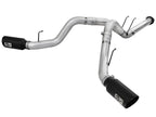 aFe Atlas 4-Inch DPF-Back Aluminized Steel Exhaust System with Black Tips for 2011-2014 Ford Super Duty Trucks (V8-6.7L)