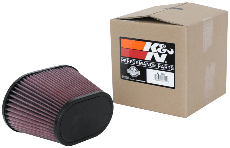 K&N Universal Clamp-On Air Filter 3.5 inch Flange ID x 8.5 x 5.25 inch B OD x 6.25 x 4 inch T OD x 5.5 inch Height