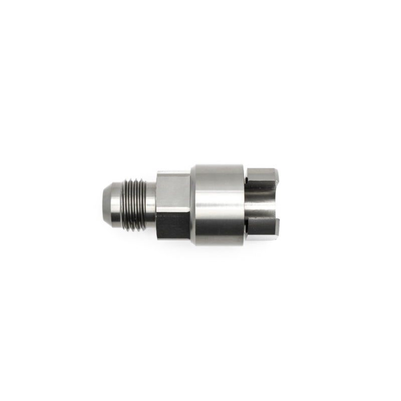 DeatschWerks 6AN Male to 3/8 Inch Female EFI Quick Connect Adapter - Titanium Anodized