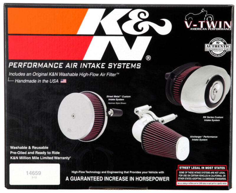 K&N Engineering RK-3940 High-Flow Air Intake System for Yamaha XVS950 Motorcycles