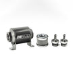 DeatschWerks Stainless Steel 10 Micron Inline Fuel Filter Housing Kit, 5/16in Hose Barb