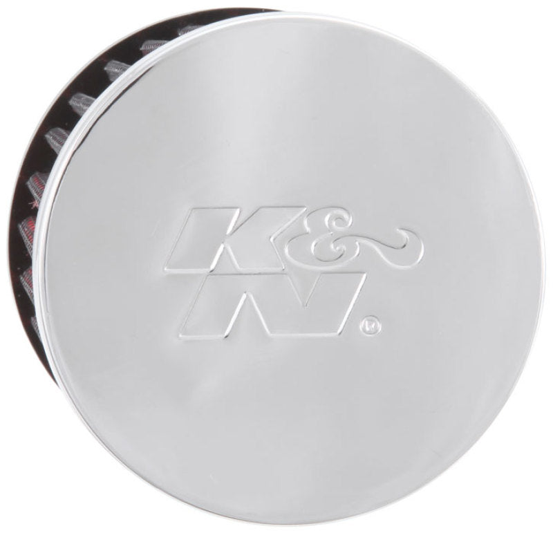 K&N Engineering 62-1490 Chrome Top Push-In Crankcase Vent Filter for Classic and Racing Engines