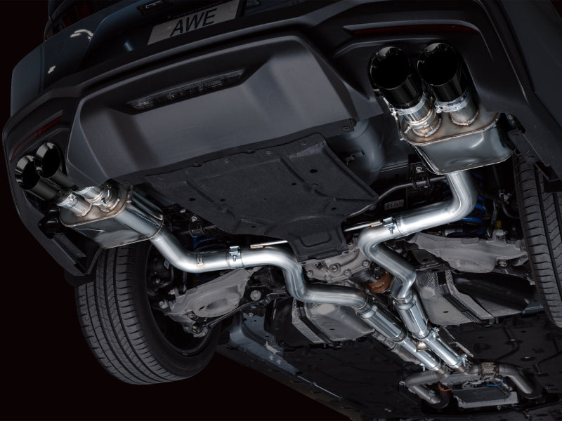 AWE Tuning SwitchPath™ Cat Back Exhaust for 2024-2026 Ford Mustang GT Fastback with Quad Diamond Black Tips