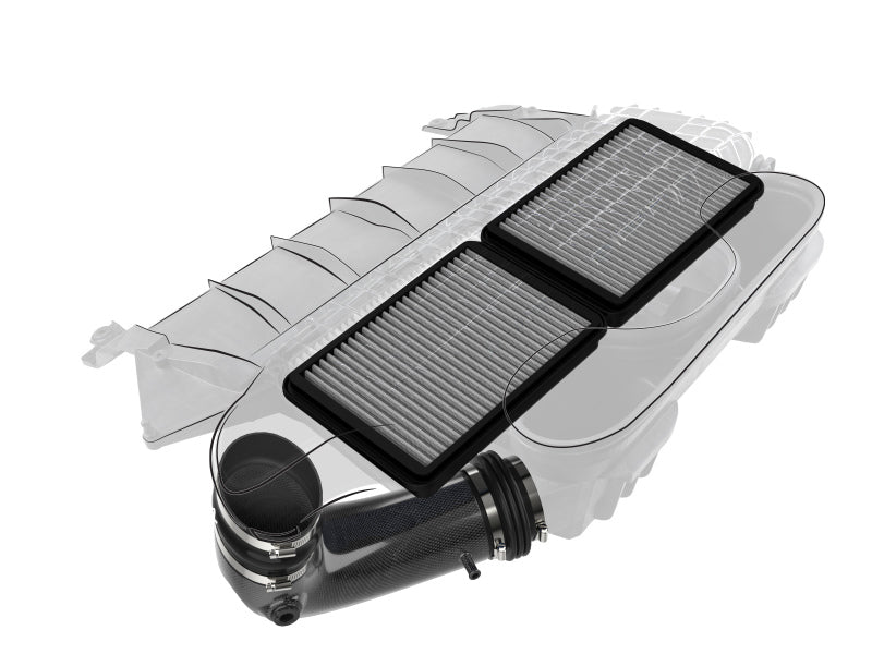 aFe Super Stock Carbon Fiber Pro Dry S Induction System for 2021-2024 Ram 1500 TRX V8-6.2L SC