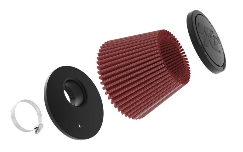 K&N Engineering RU-9920 Universal Clamp-on Air Filter with 2-Inch Flange ID for Automotive Applications