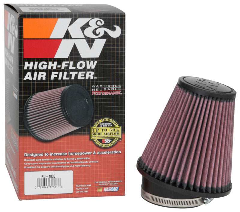 K&N Engineering Universal Rubber Air Filter with 3.5-inch Flange – Fits Chevrolet S10 (2000-2004)