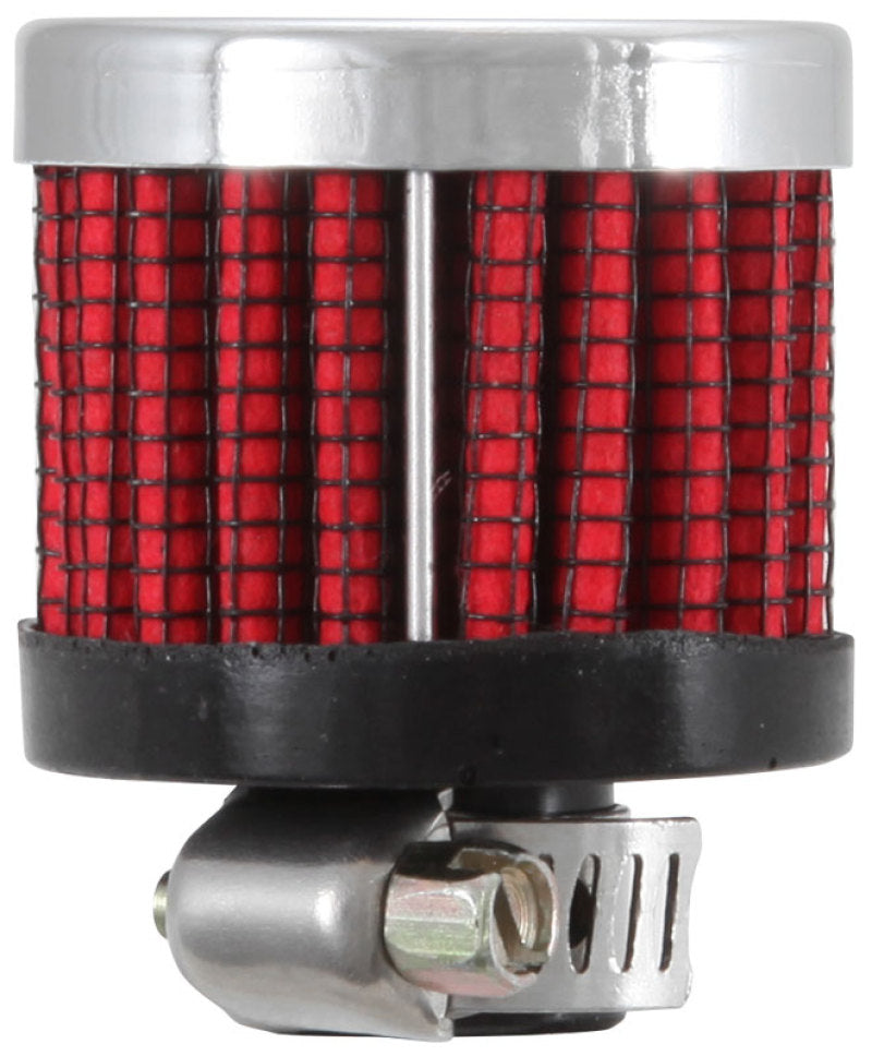 K&N Engineering 62-2470 Chrome Crankcase Vent Filter with 5/16 Inch Flange, 1 3/8 Inch Outer Diameter