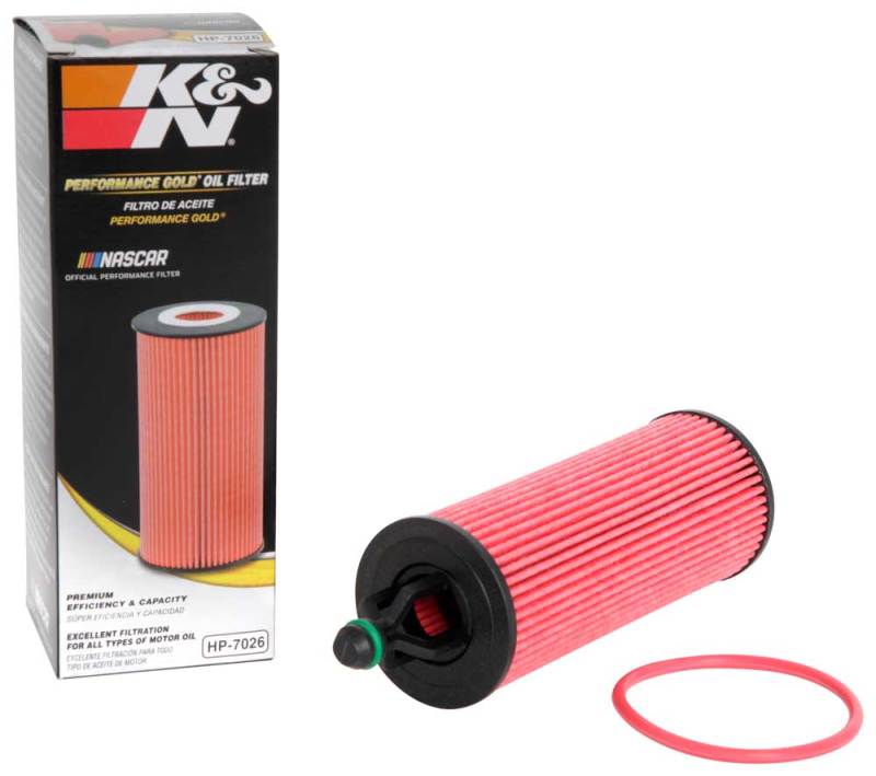 K&N Engineering HP-7026 Performance Oil Filter for 2014-2017 Dodge Durango 3.6L and 2014-2017 Jeep Grand Cherokee 3.6L