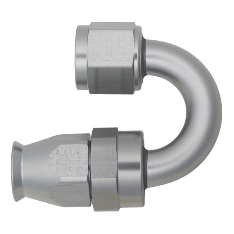 DeatschWerks 8AN Female Swivel 180-Degree Hose End PTFE with Olive Insert - Anodized DW Titanium