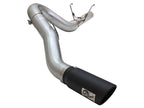 aFe MACHForce XP Large Bore 5-Inch DPF-Back Exhaust System with Black Tip for Dodge RAM 2500/3500 (2013-2015) 6.7L Diesel