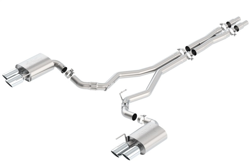 Borla 2018-2023 Ford Mustang GT 5.0L AT/MT ATAK 3-Inch Cat-Back Exhaust System with Polished Tips