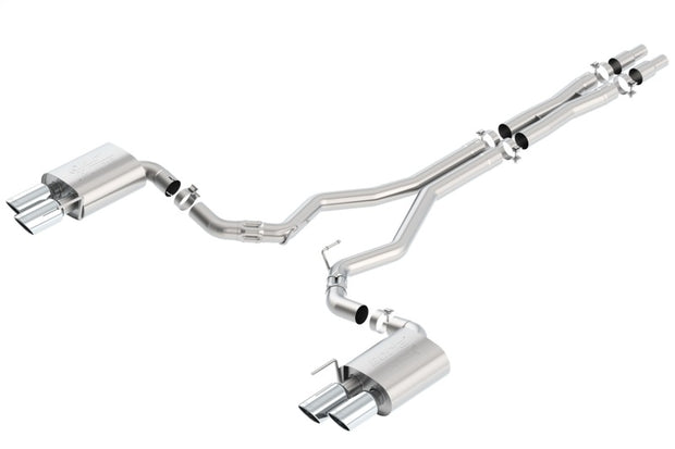 Borla 2018-2023 Ford Mustang GT 5.0L AT/MT ATAK 3-Inch Cat-Back Exhaust System with Polished Tips