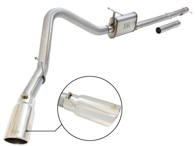 aFe MACH Force XP 3-inch to 3.5-inch Stainless Steel Cat-Back Exhaust System with Polish Tip for Ford Super Duty (1999-2004)