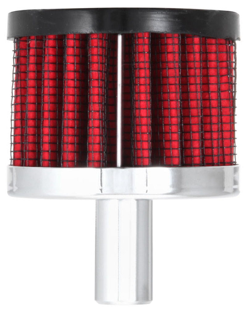 K&N Engineering 62-1010 Steel Base Crankcase Vent Filter - 1/2 Inch Diameter, Reusable Synthetic Media