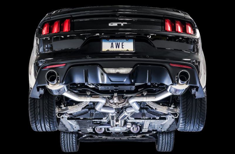 AWE Tuning S550 Mustang GT Touring Edition Cat-Back Exhaust with Chrome Silver Tips