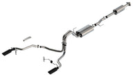 Borla F-150 2021-2025 5.0L Cat-Back Touring Exhaust System with Black Chrome Tips - Part #140865BC