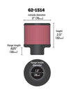 K&N Engineering 62-1514 1.5 inch Flange Crankcase Vent Filter with Chrome Top and Heat Shield