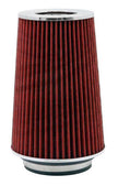 K&N Engineering Universal Air Filter Chrome Round Tapered - 4 Inch Flange ID, 1.125 Inch Flange Length, 9.5 Inch Height