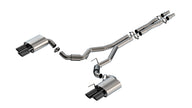 Borla 2024-2025 Ford Mustang GT 5.0L V8 ATAK Cat-Back Exhaust System with Black Chrome Quad Tips - Part #140970BC