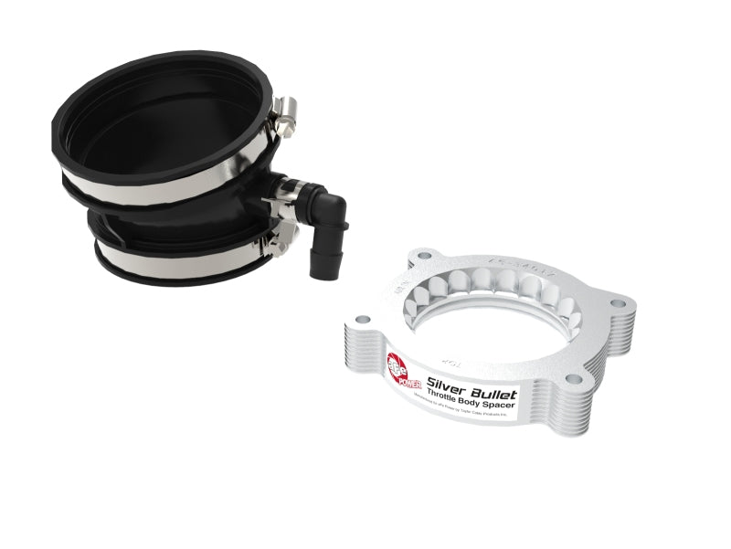 aFe Silver Bullet Aluminum Throttle Body Spacer for Chevrolet Corvette C8 (2020-2026) - Part Number 46-34017