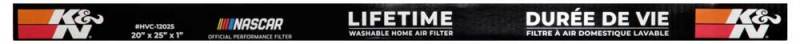K&N HVAC Filter - 20 x 25 x 1, Reusable Washable Synthetic Pleated Filter for Superior Air Quality