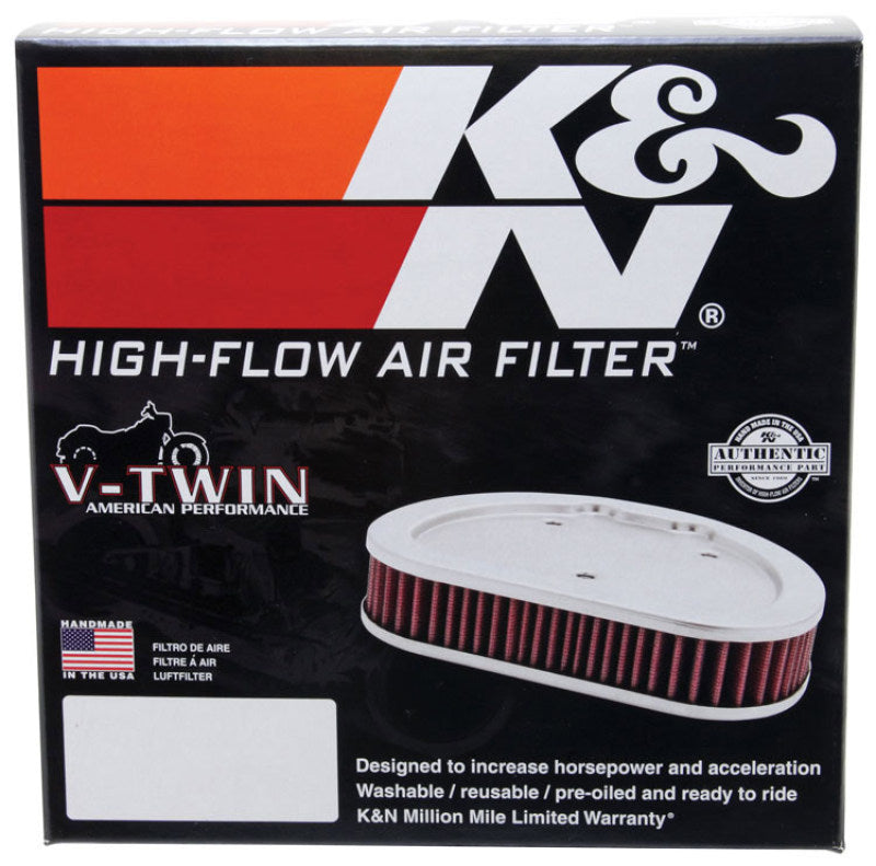 K&N Engineering Custom Air Filter for Harley-Davidson RK Series - 6.25 inch Width, 9.69 inch Length, 2.19 inch Height