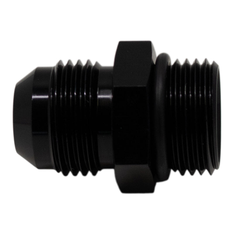 DeatschWerks 10AN ORB Male to 10AN Male Flare Adapter with O-Ring - Anodized Matte Black
