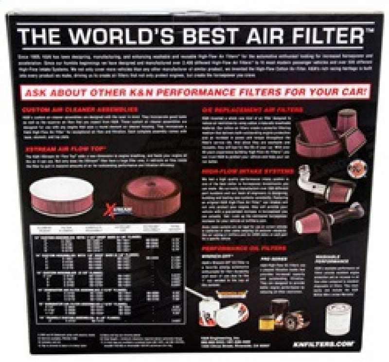 K&N Engineering E-1650 High-Flow Replacement Air Filter for GM V8 Cars and Trucks (1966-1984)