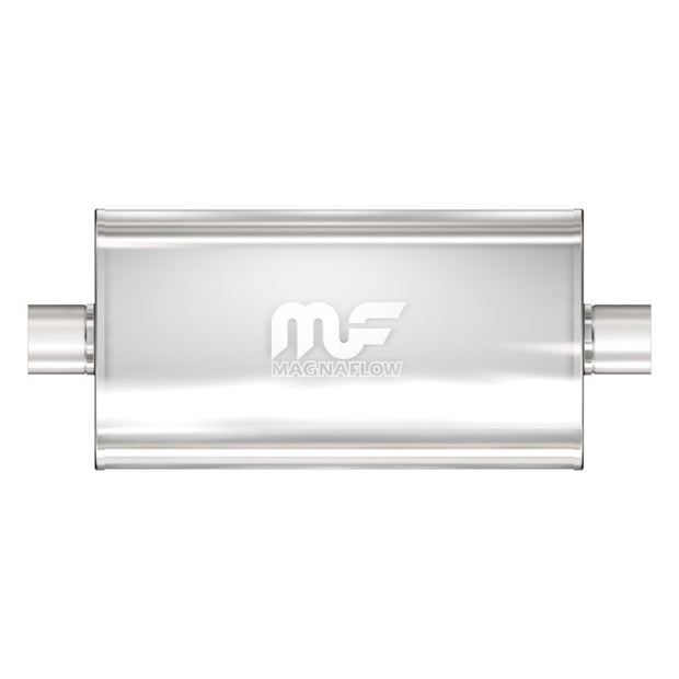 MagnaFlow Part 12579 Stainless Steel 5x11 Inch Oval Straight-Through Performance Muffler