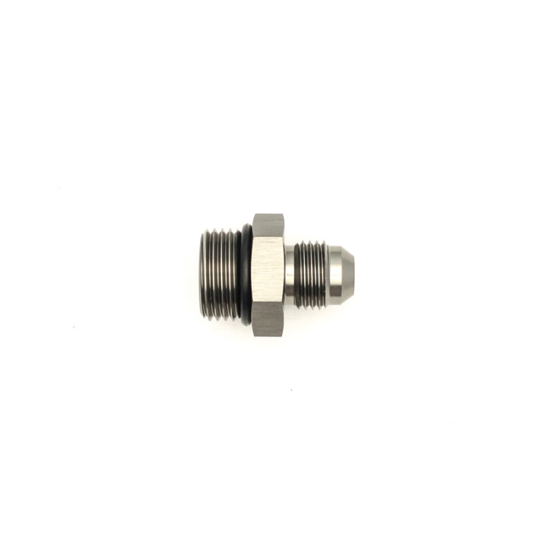 DeatschWerks 8AN ORB Male to 6AN Male Flare Adapter with O-Ring - Anodized Matte Black