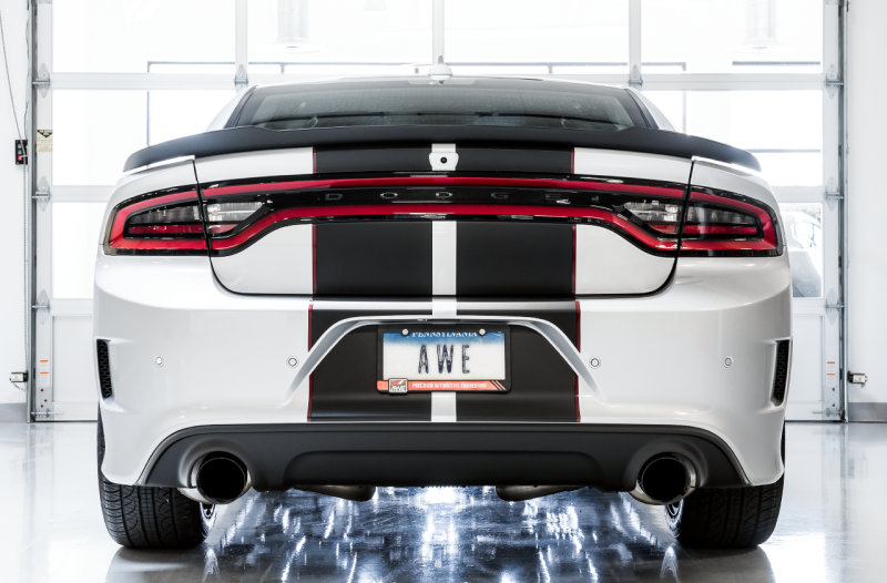 AWE Tuning 2015+ Dodge Charger 6.4L/6.2L Touring Edition Exhaust with Diamond Black Tips