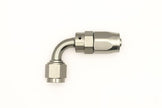 DeatschWerks 6AN Female Swivel 90-Degree Hose End CPE – Anodized DW Titanium Fuel Fitting