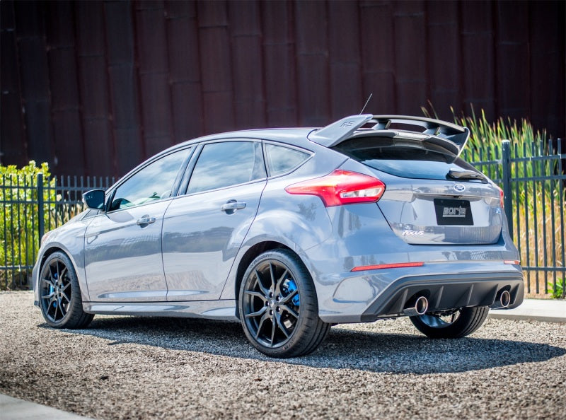Borla ATAK Cat-Back Exhaust System for 2016-2018 Ford Focus RS 2.3L – Round Angle-Cut Tips, Split Rear Exit