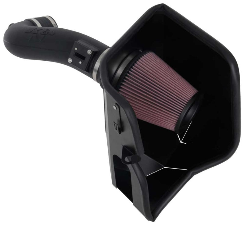 K&N Engineering 63-3110 AirCharger Performance Intake System for 2019 Chevrolet Silverado 1500 and GMC Sierra 1500 with 5.3L / 6.2L V8 engines
