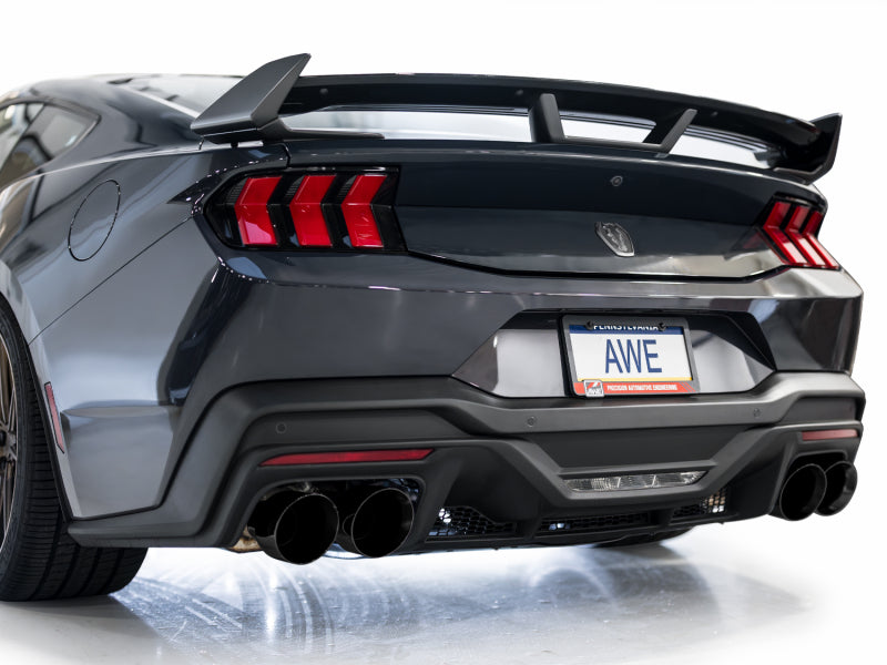 AWE Tuning SwitchPath Cat-Back Exhaust for Ford Mustang Dark Horse S650 with Quad Diamond Black Tips