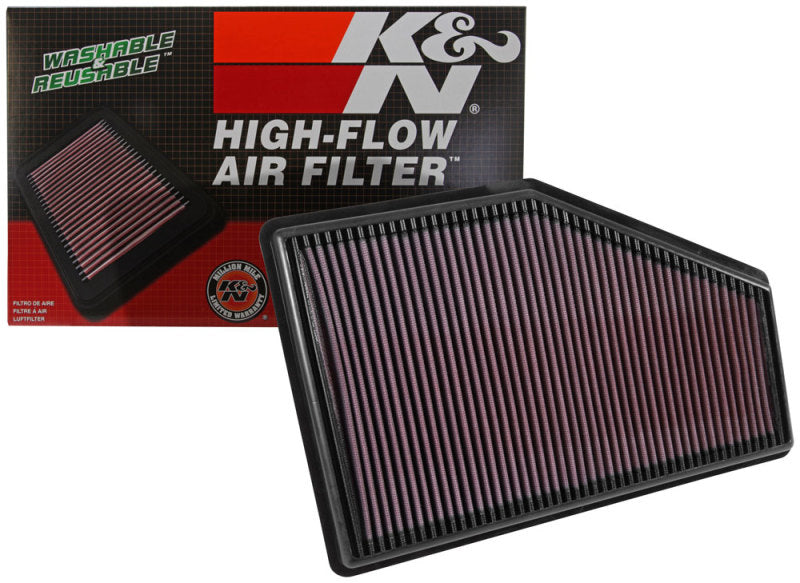 K&N Engineering 33-5049 High-Flow Reusable Air Filter for 2016-2017 Chevrolet Malibu and Buick LaCrosse 1.5L L4 F/I
