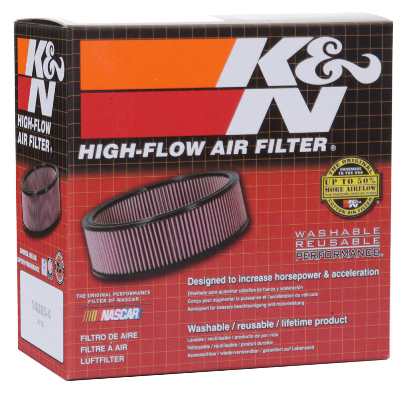 K&N Engineering Universal Custom Air Filter – Round 1.625 Inch Flange, 1.625 Inch ID, 2.75 Inch Overall Height