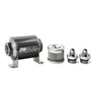 DeatschWerks Stainless Steel 6AN Inline Fuel Filter Housing Kit (70mm) - 10 Micron, Universal