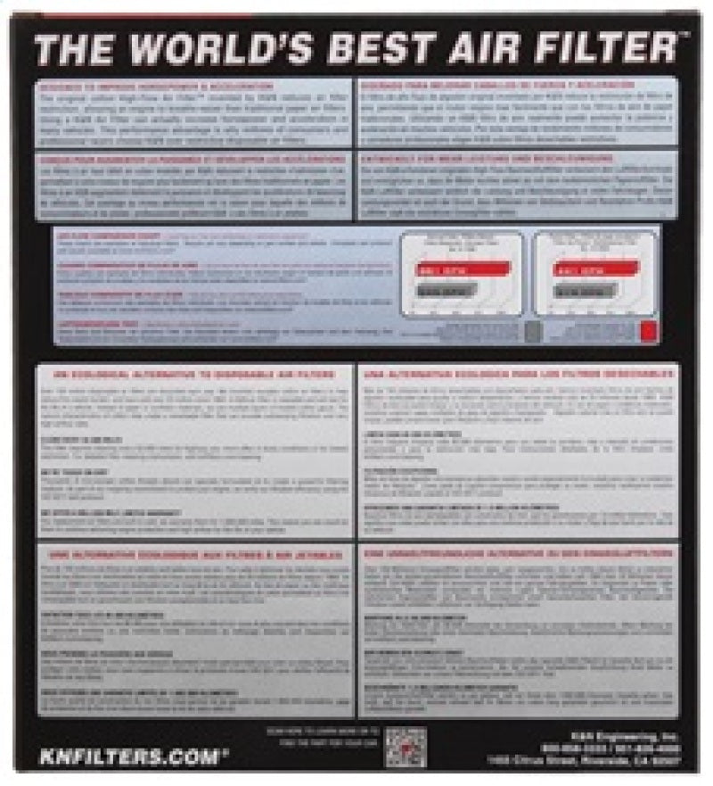 K&N Replacement High-Flow Air Filter for Ford/Mercury/Lincoln 3.8L-5.0L Engines - Part #33-2015